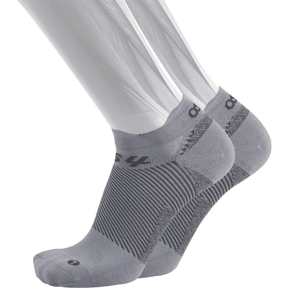 No Show Plantar Fasciitis Compression Socks (FS4) - Grey