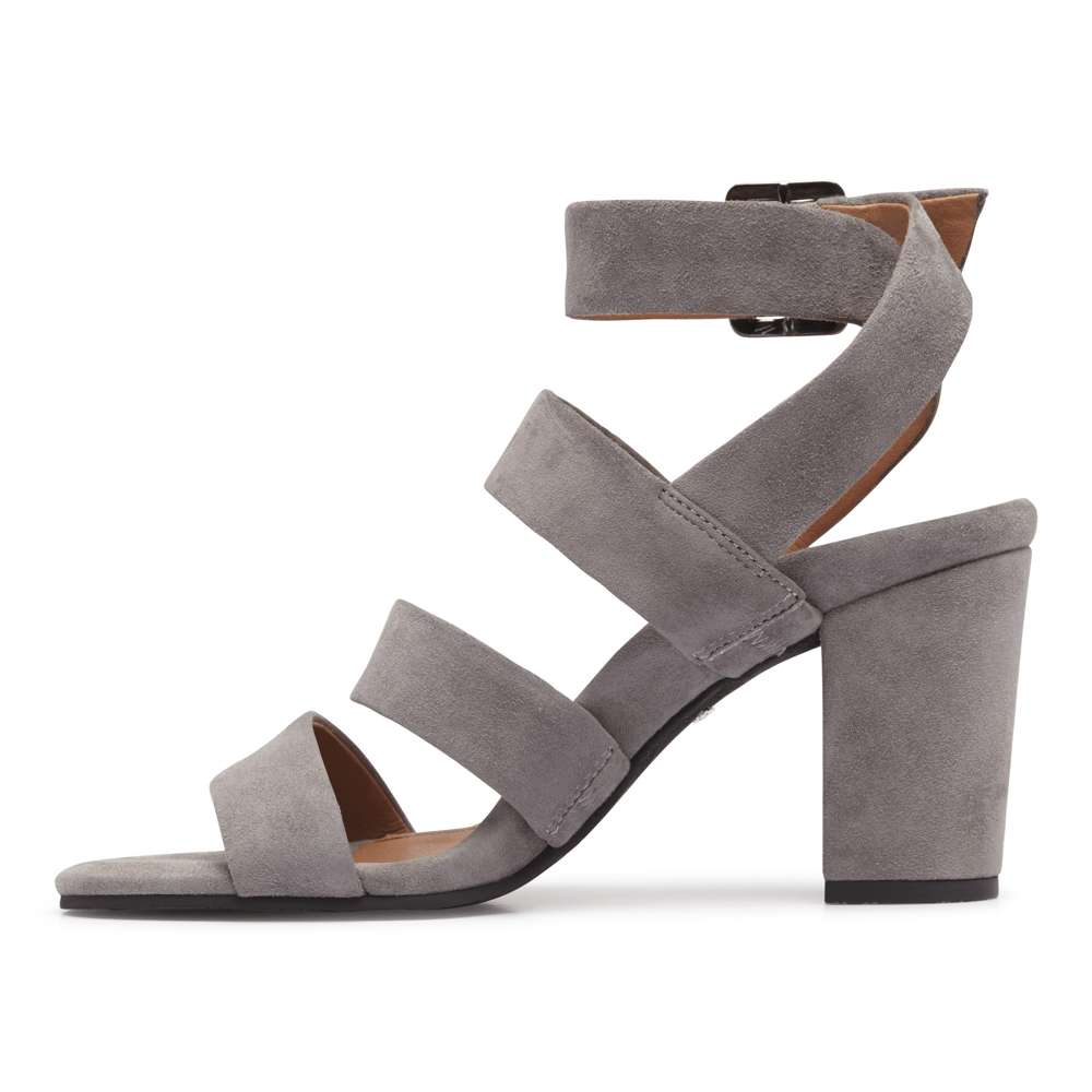 Blaire Heeled Sandal - Charcoal