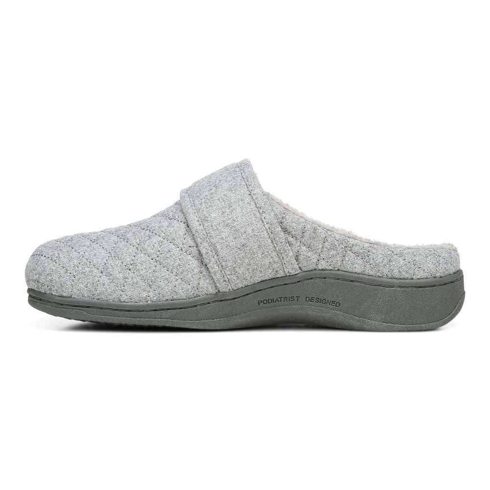 Carlin Mule Slipper - Light Grey