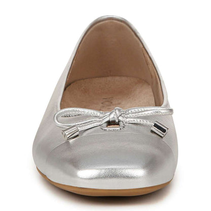 Klara Flat - Silver Leather