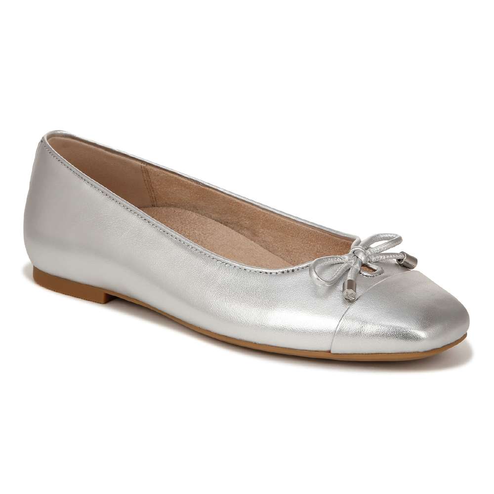 Klara Flat - Silver Leather