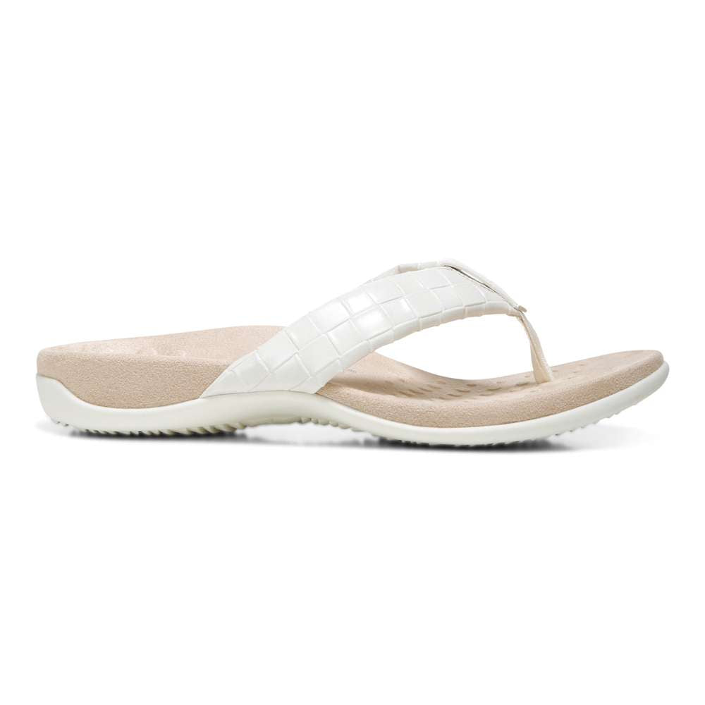 Layne Toe Post Sandal - Cream Woven