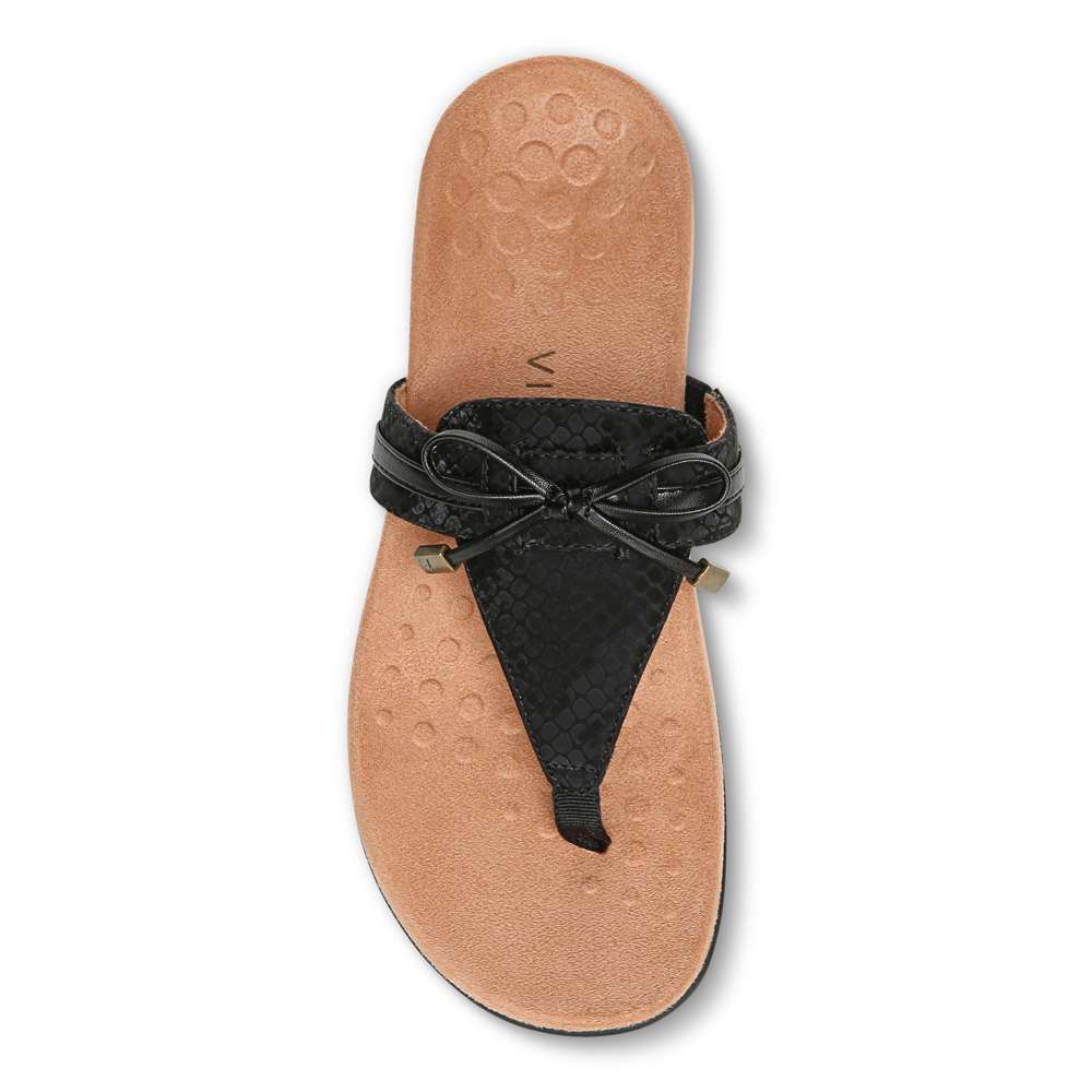 Amaya Toe Post Sandal - Black
