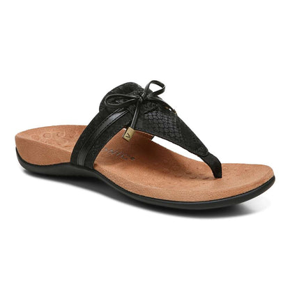 Amaya Toe Post Sandal - Black