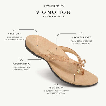 Bella Toe Post Sandal - Gold Cork