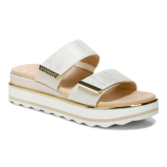 Brandie Flatform Slide Sandal - Marshmallow Linen