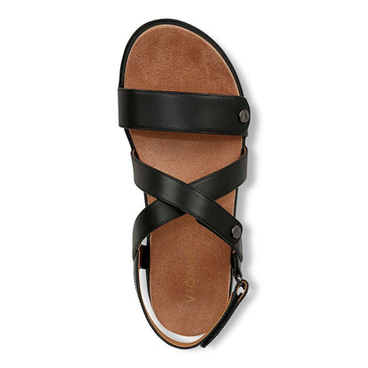 Cypress Backstrap Sandal - Black Leather