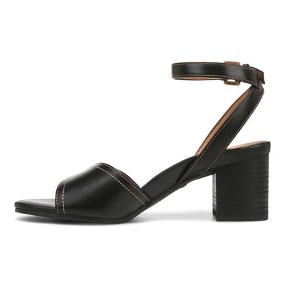 Isadora Heeled Sandal - Black Leather
