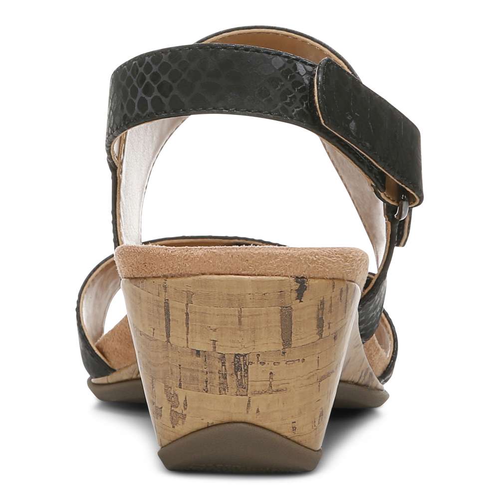 Kanya Wedge Sandal - Black