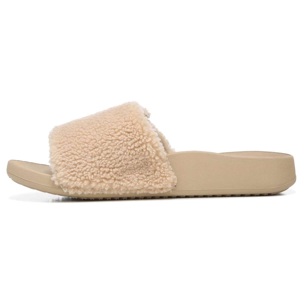 Keira Shearling Slide Sandal - Ginger Root