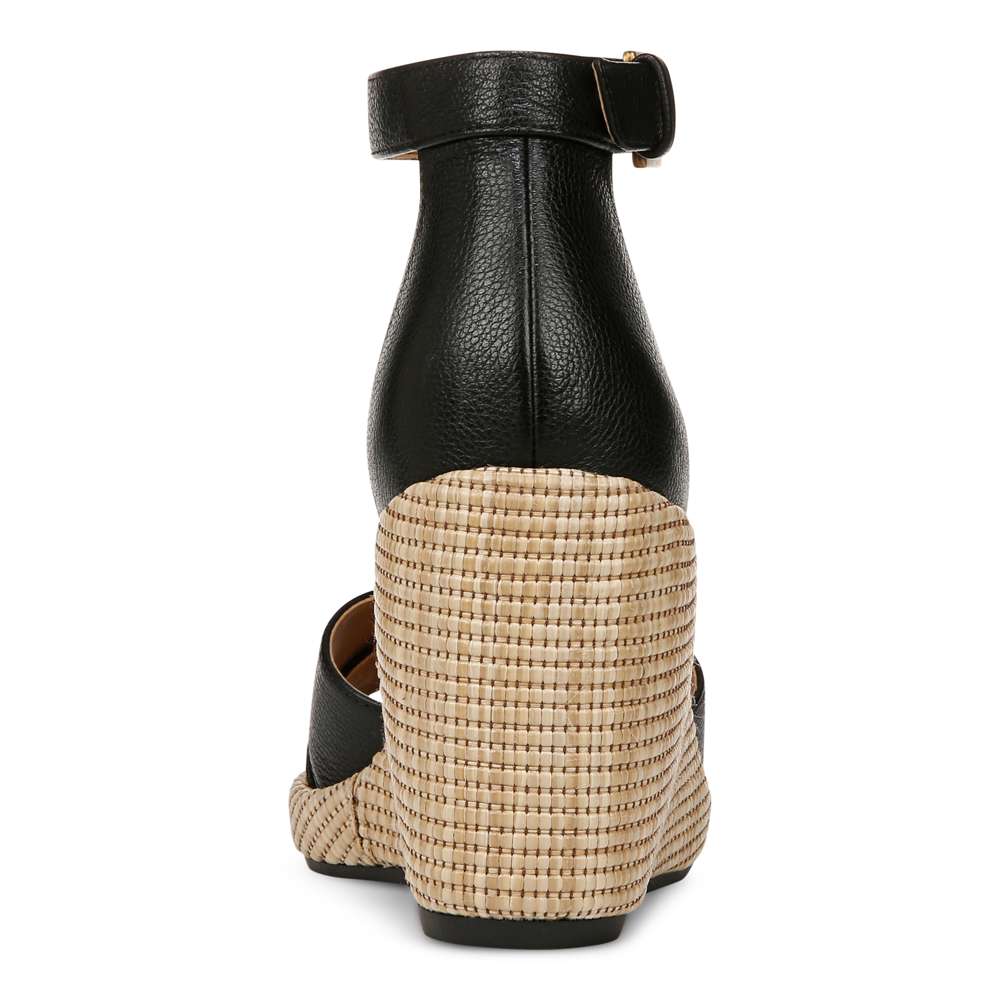 Marina Wedge Sandal - Black