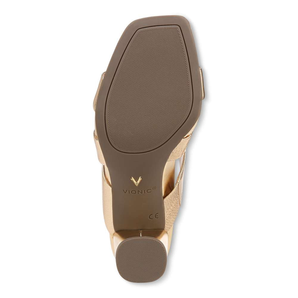 Merlot Heeled Sandal - Gold