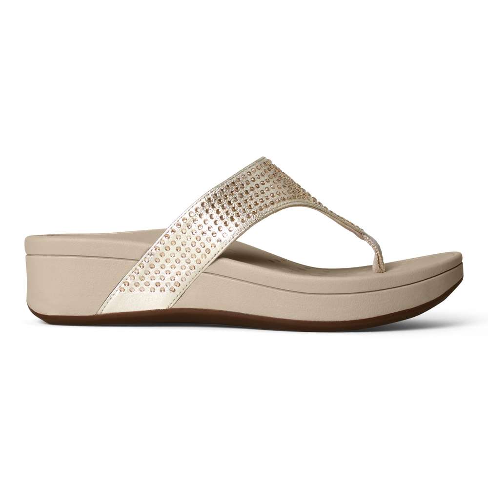 Naples Platform Sandal - Champagne