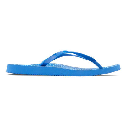 Noosa Print Toe Post Sandal - Wave Blue