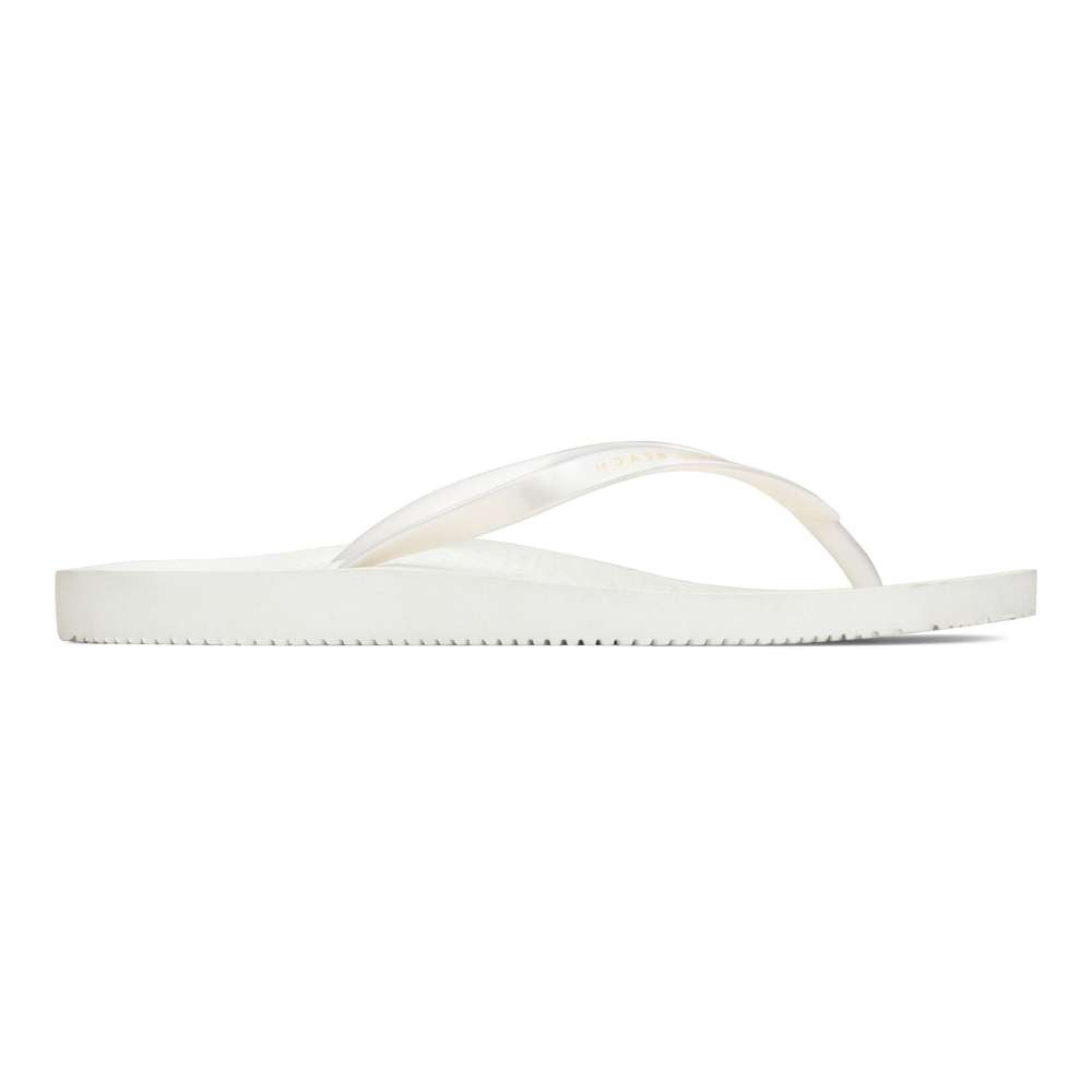 Noosa Solid Toe Post Sandal - Pearl White