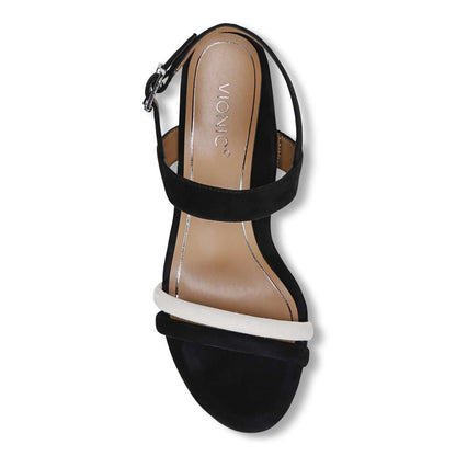 Paula Block Heel - Black/White
