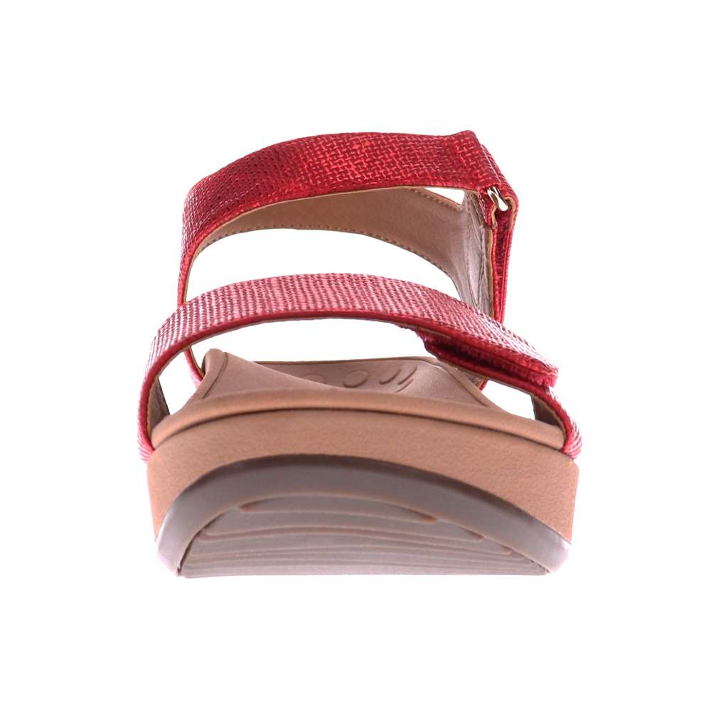 Raz Metallic Wedge Sandal - Cherry
