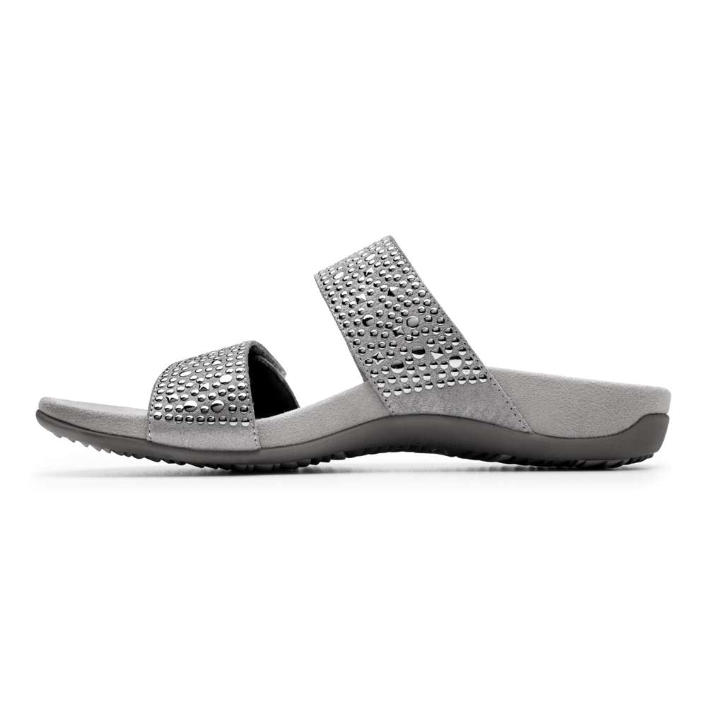 Samoa Slide Sandal - Pewter